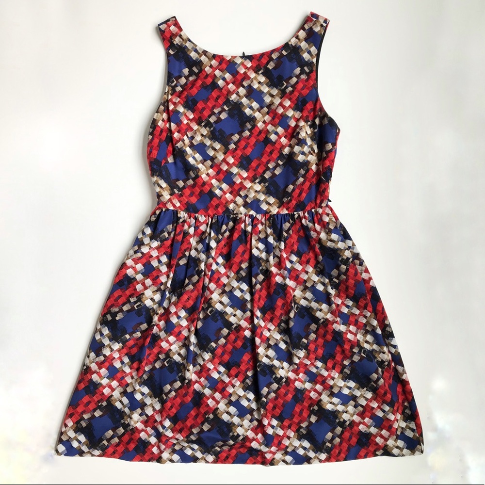 Trina Turk Silk Janny Plaid Print Dress